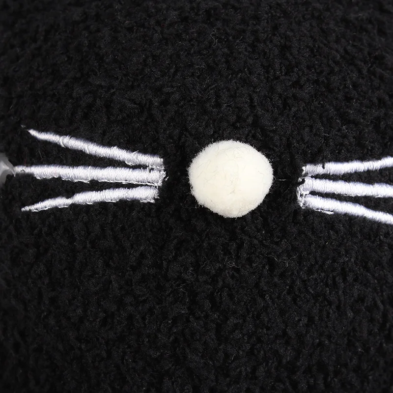 Cat Baby Hat For Girls Newborn Photography Props Cute Soft Children Hat With Ears Cotton Solid Winter Warm Baby Beanie For Girls (8)