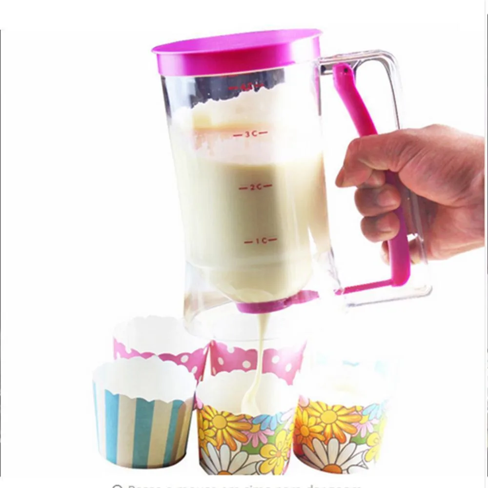 Cupcake Pancake Pastry Muffin Batter Dispenser Baking Maker Strainers Tool Helper 900ml | Дом и сад