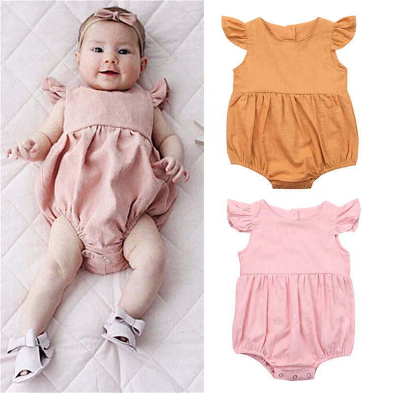 

Newborn Infant Baby Clothes Baby Girls Clothes Romper Jumpsuit Outfits Set Clothes Playsuit 0-24M