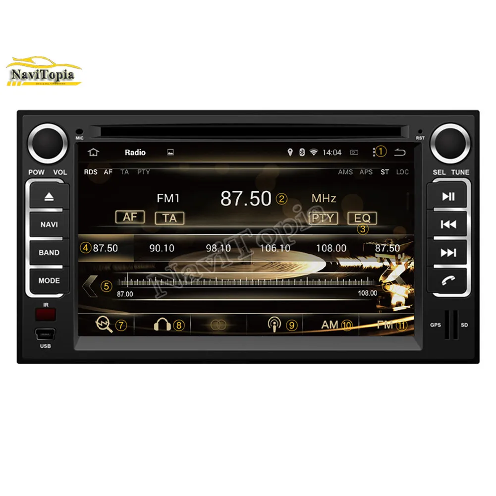 Excellent NAVITOPIA 6.2Inch 4G RAM 32G ROM Octa Core Android 9.0 Car DVD for Kia Sorento for Kia Naza 2002-2009 for Kia X-Trek 2006-2010 3