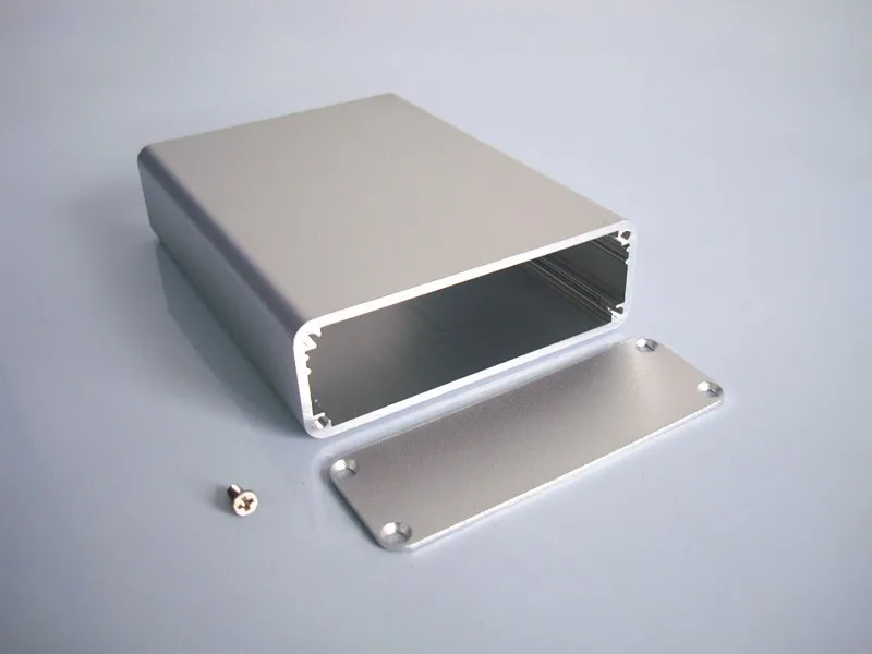 Алюминий коробки проекта электронный корпус DIY 84*28*110 мм серебро Алюминий корпус прибора Новый