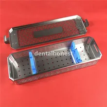 Stainless steel Endoscope sterilization tray box case surgical instrument tool tray new dental surgical 10 instruments sterilization cassette tray racks holder case