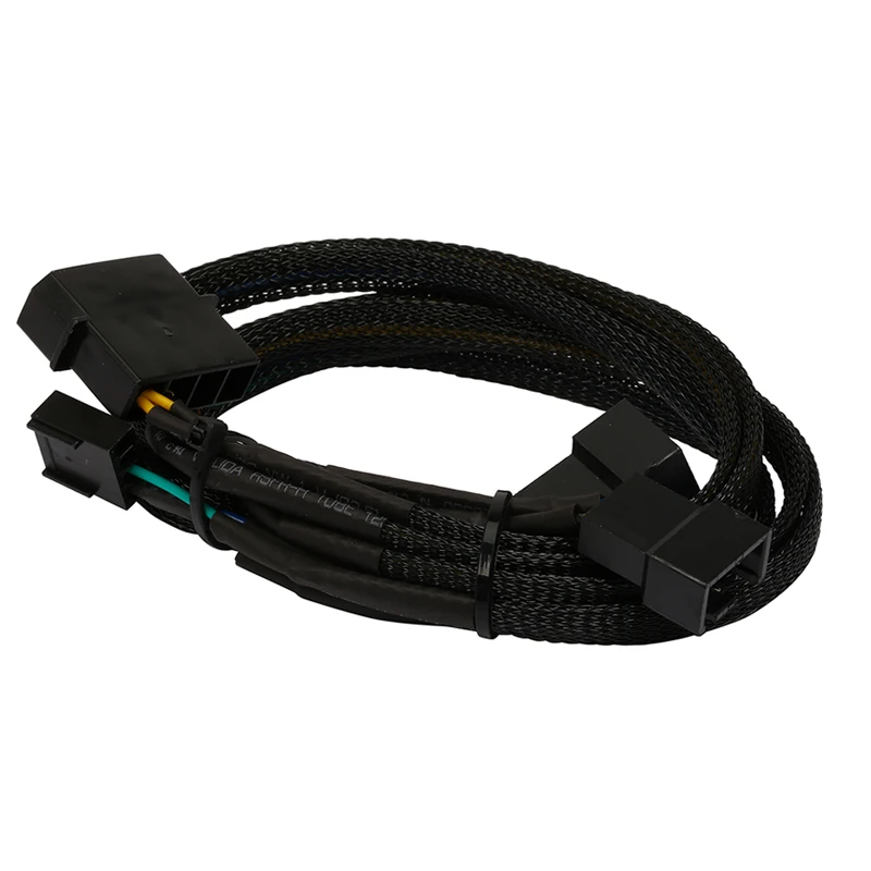 12 inch IDE Molex to 3 x TX4 4-pins PWM CPU Case Cooling Fan Splitter Hub Power Adapter Cable w/ RPM Feedback, fan hub adapter