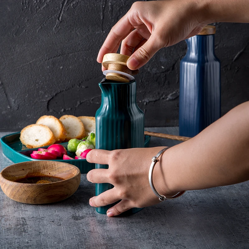 NIMITIME керамическая Galze соляная банка в японском стиле банка бутылка в скандинавском стиле художественная бутылка для масла уксуса кухонная посуда