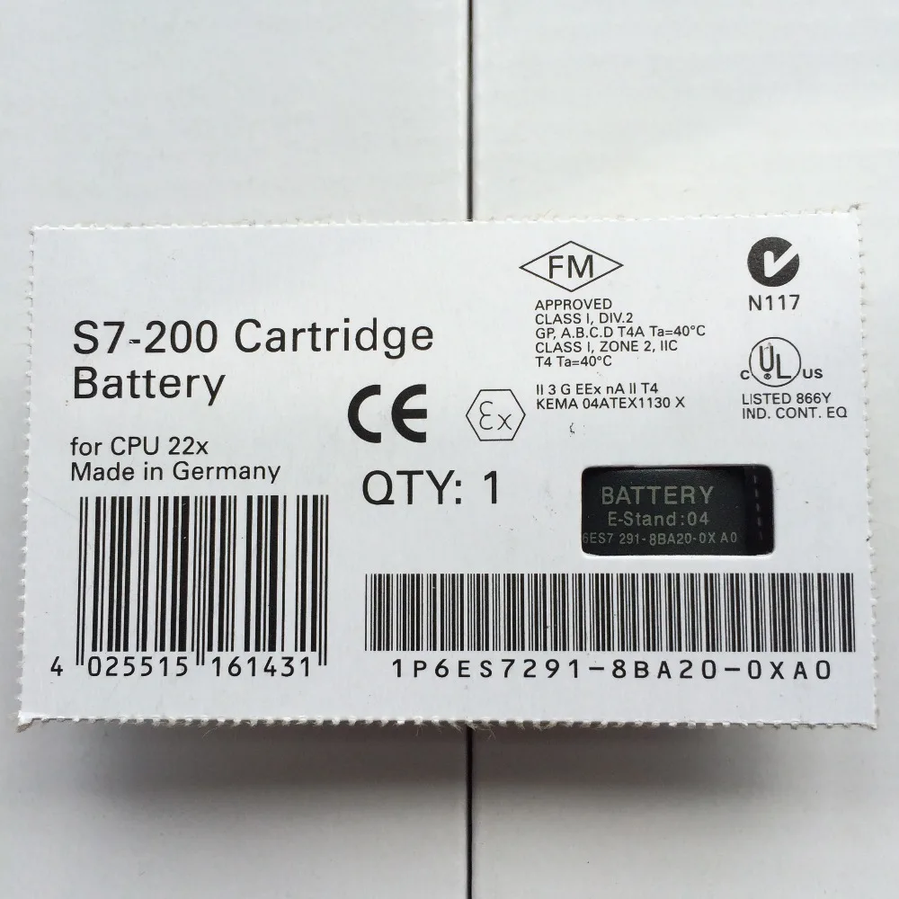 

6ES7291-8BA20-0XA0,6ES7 291-8BA20-0XA0, SIMATIC S7-200 BATTERY MODULE, FREE SHIPPING