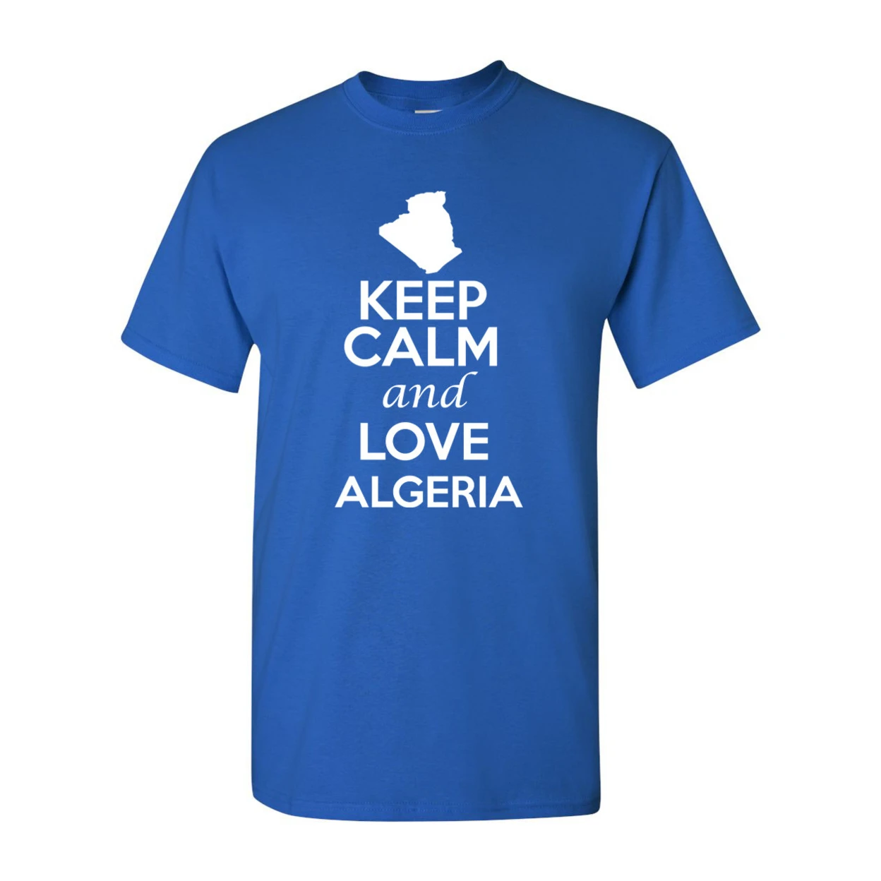 Keep Calm And Love Algeria Country Nation Patriotic Novelty Adult T-Shirt Tee 1245