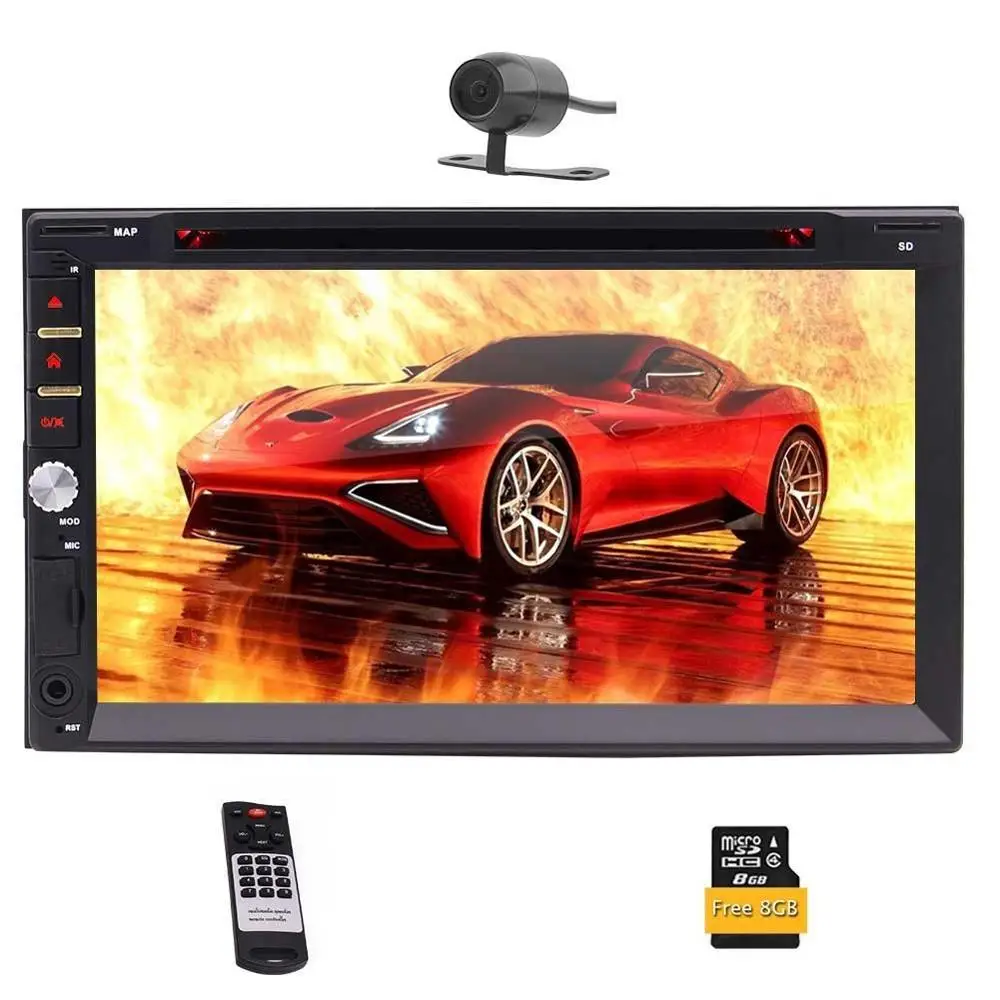 

Eincar Double 2Din 7 Inch Full-touch Capacitive Screen GPS Navigation Car DVD Video Player Support FM/AM Bluetooth+Rear Camera