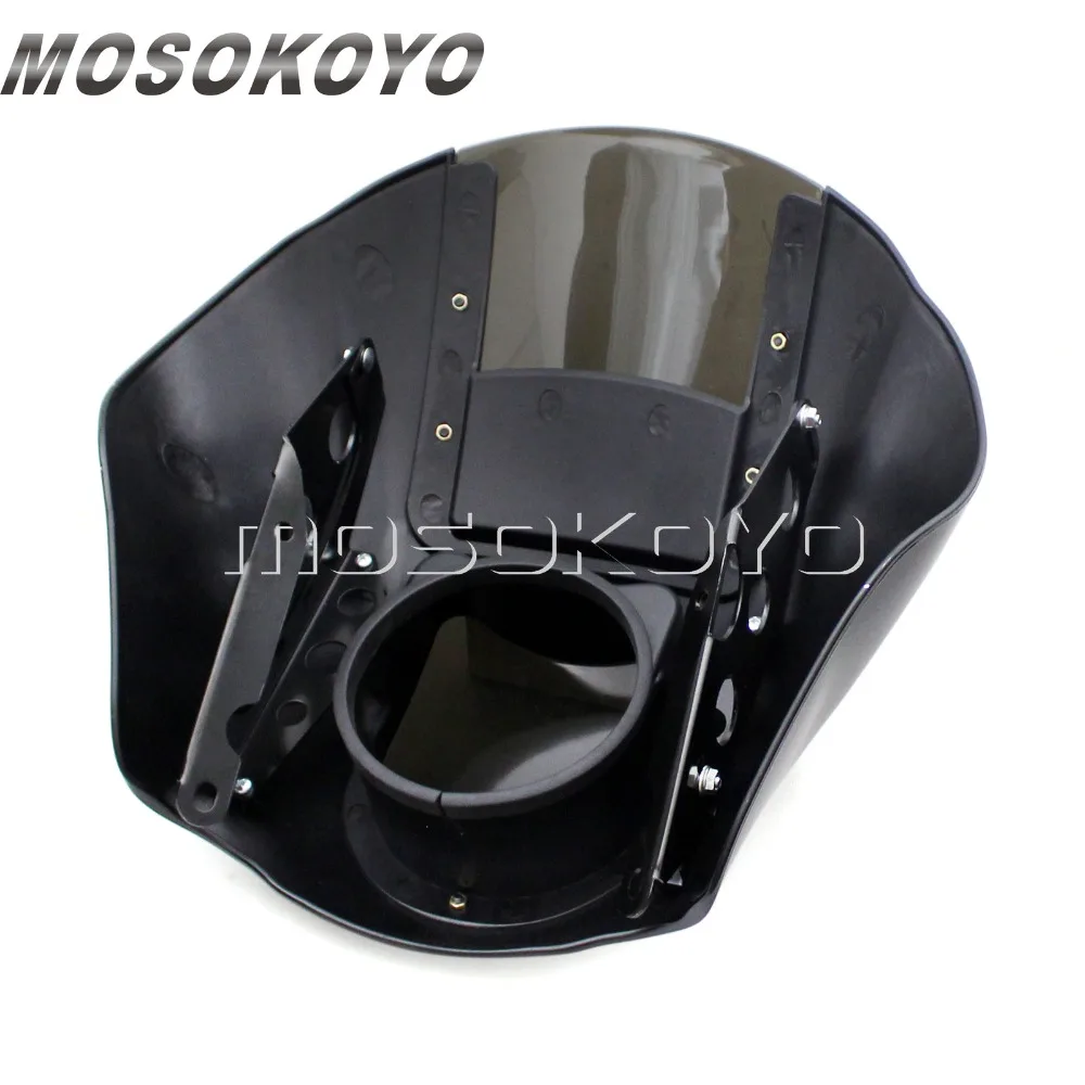 Мотоцикл Дым ABS четверть фары обтекателя w/кронштейн для Harley Dyna FXR Sportster 72 XL883 XL1200