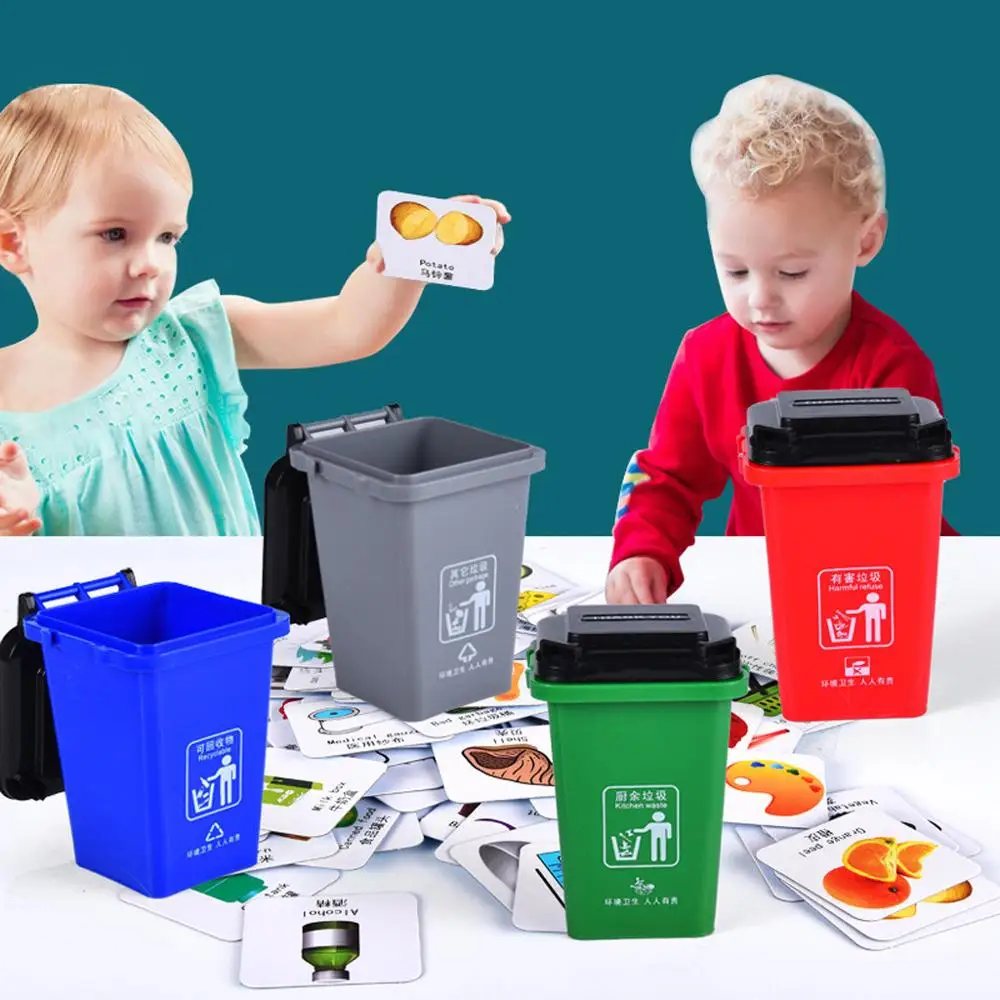 Educational Toys For Children Early Learning Garbage Classification Puzzle Game For Kids Table Game Teaching Materials  FD