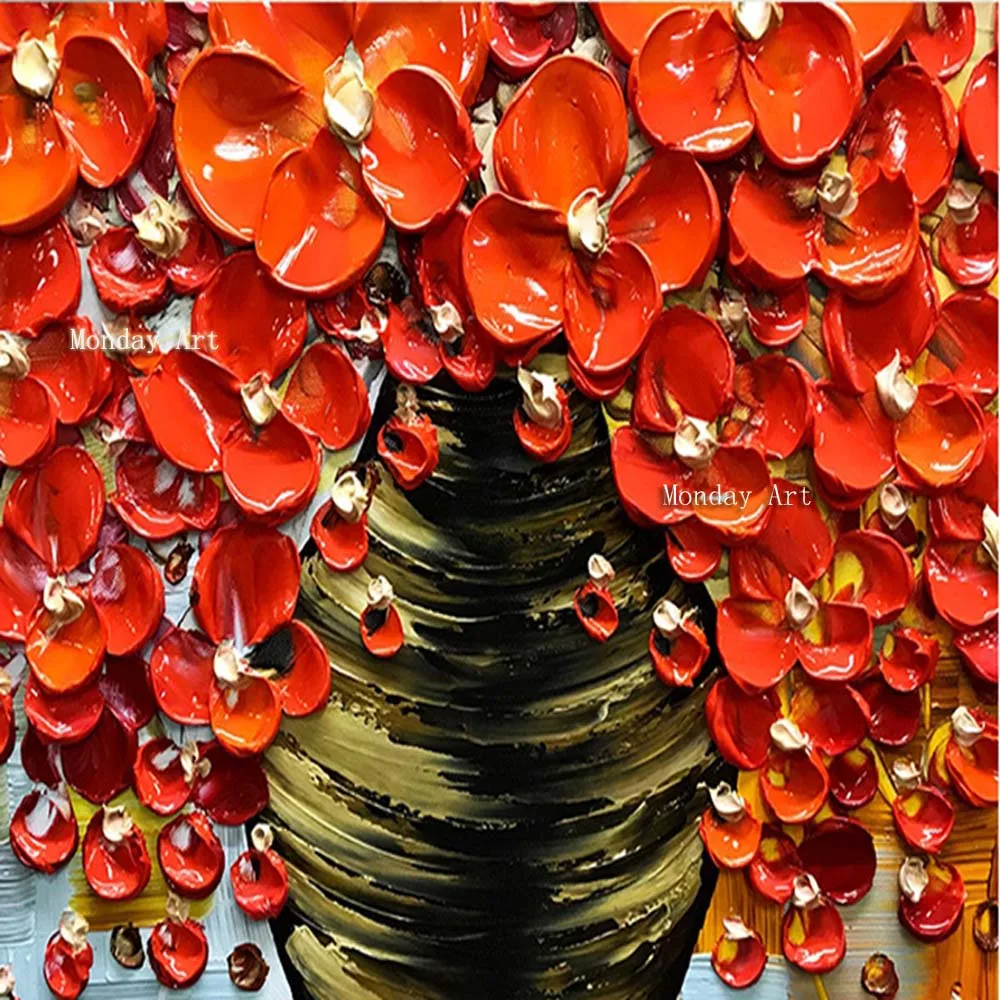 PP Special-gift-Modren-Handmade-abstract-thick-oil-red-flowers-trees-Home-Decor-Wall-Arts-Oil-Painting (6)