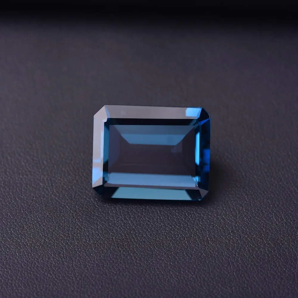 5.0ct blue rectangular 11.1*8.5*7.1mm bright color perfect
