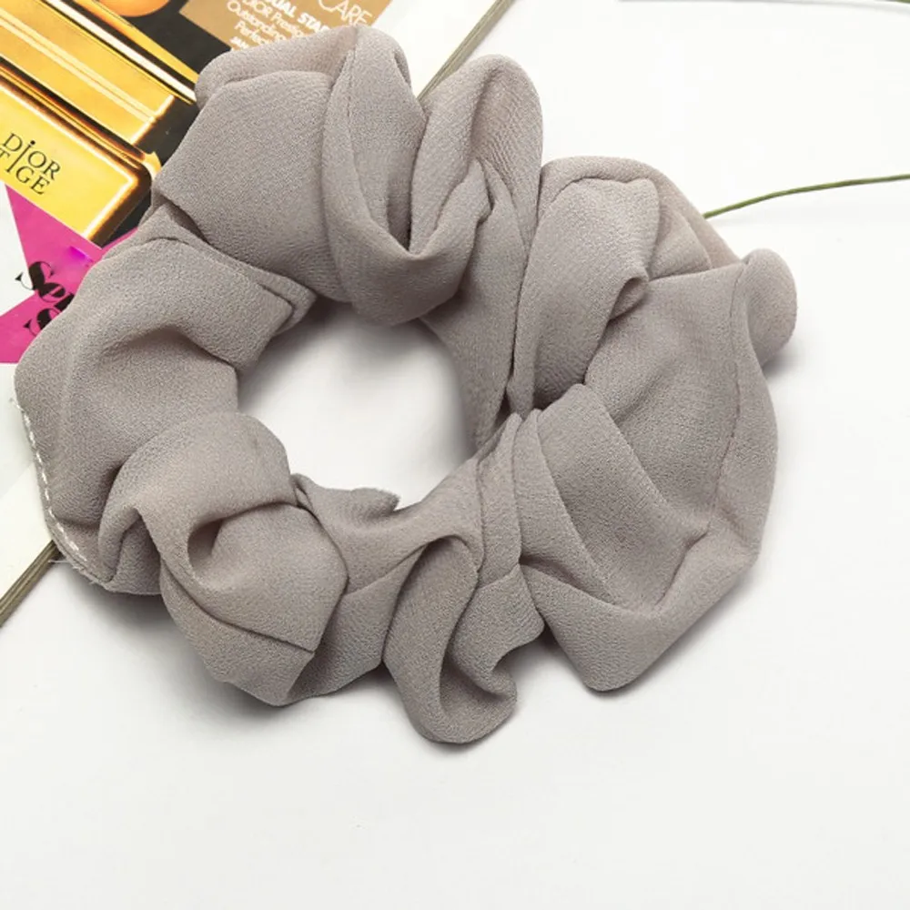 Trendy Lady Hair Pure Color Bobble Sports Dance Scrunchie Ring Elastic ScrunchieAUG9