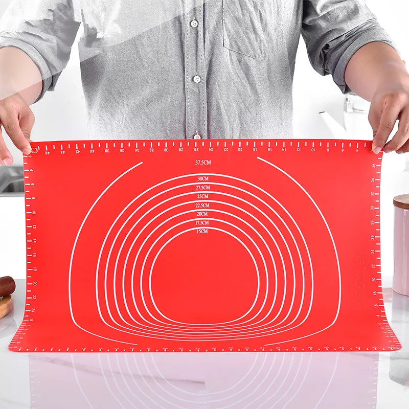 

Red Color High Temperature Resistant Silicone Mat 30x40cm With Scale Baking Mat Kitchen Gadgets Cooking Tools Utensils Bakeware