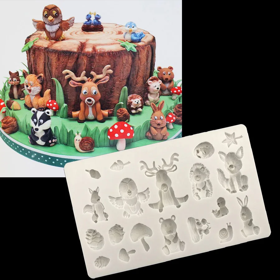 

1PC Many Animal Christmas Series Silicone Molds Chocolate Mold DIY Handmade Cake Chocolate Making Tool Cake Decorating A101