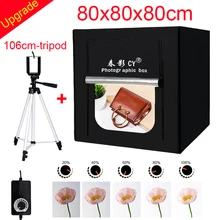 CY 80*80 Photo Studio LED soft box Shooting photo light tent set+3 Backdrops+dimmer switch Children’s clothing shoting tent kits