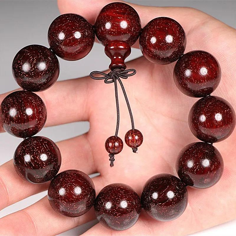 

Indian high oil filled with Venus leaflet rosewood hand string 20mm old material high-density beads men and womenversion jewelry