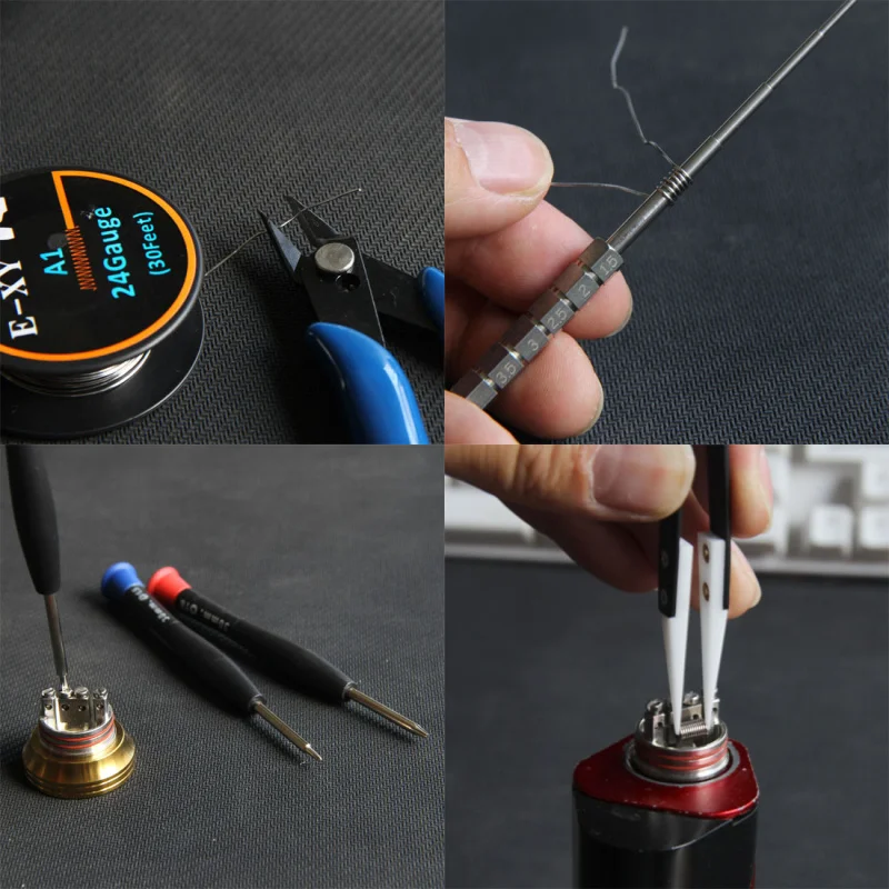 Electronic Cigarette V3 DIY Vape Tool Kit 9 Kinds Different Useful Coil Jig Screwdriver Scissors Pliers Ceramic Tweezer Brush Electronic Cigarette V3 DIY Vape Tool Kit 9 Kinds Different Useful Coil Jig Screwdriver Scissors Pliers Ceramic Tweezer Brush