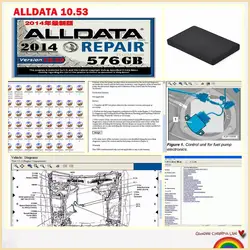 2019 Alldata программное обеспечение высокого качества Инструменты диагностики все данные V10.53 в 640 GB HDD usb3.0 Лидер продаж жесткий диск Alldata