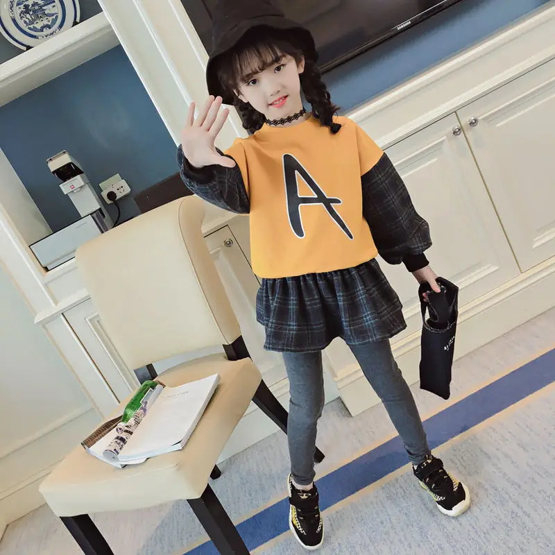

Vetement Enfant Fille Girls Clothing Set 4 5 67 8 9 10 11 12 13 Years 2018 Baby Girl Spring School Clothes Shirt + Skirt Pant
