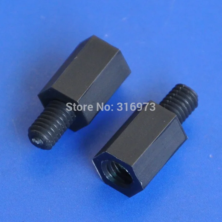

(50 pcs/lot ) 10mm/0.4" Black Nylon M4 Threaded Hex Male-Female Standoff Spacer.