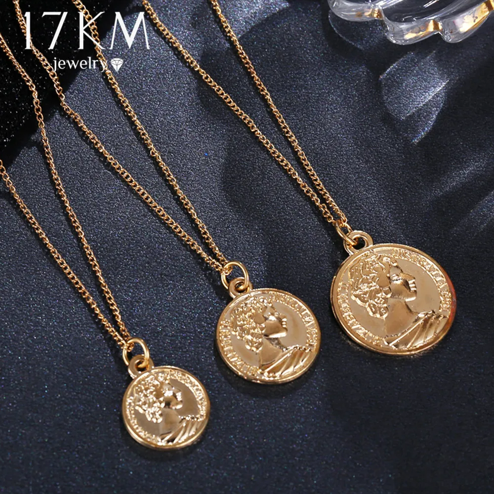 

Vintage Coin Pendant Necklaces For Women Girl Fashion Bohemian Multilayer Necklace Choker Female Gold Color Statement Gift 2018