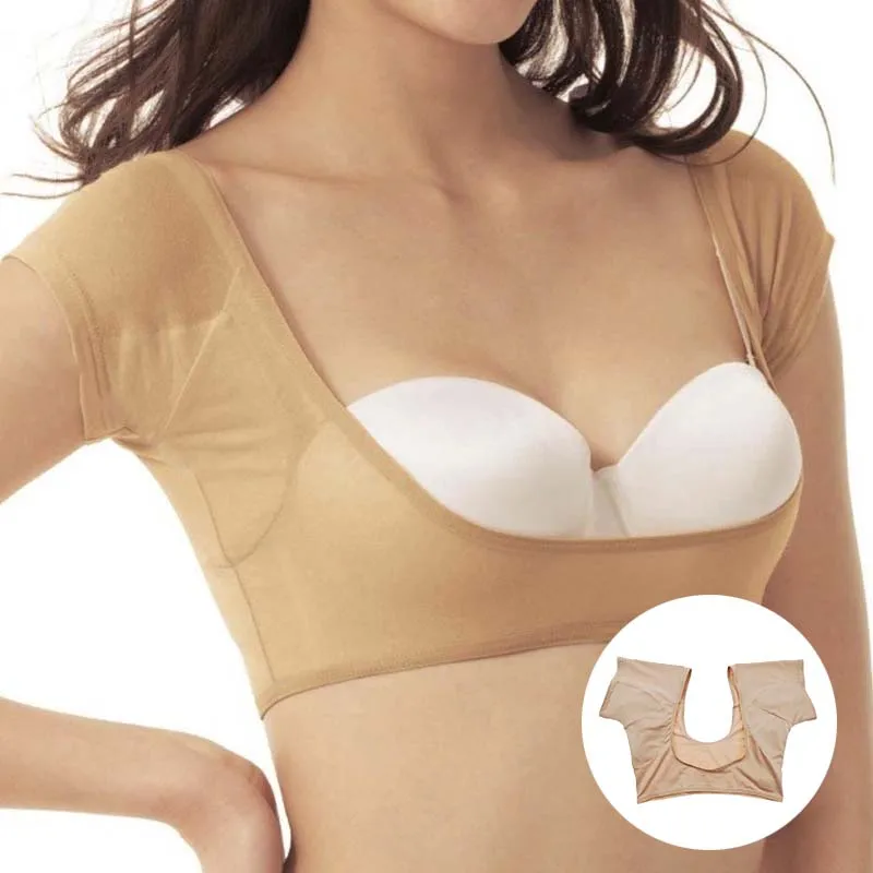 

2019 New T-shirt Shape Sweat Pads Reusable Washable Underarm Armpit Sweat Pads Perfume Absorbing Anti M Model Weight