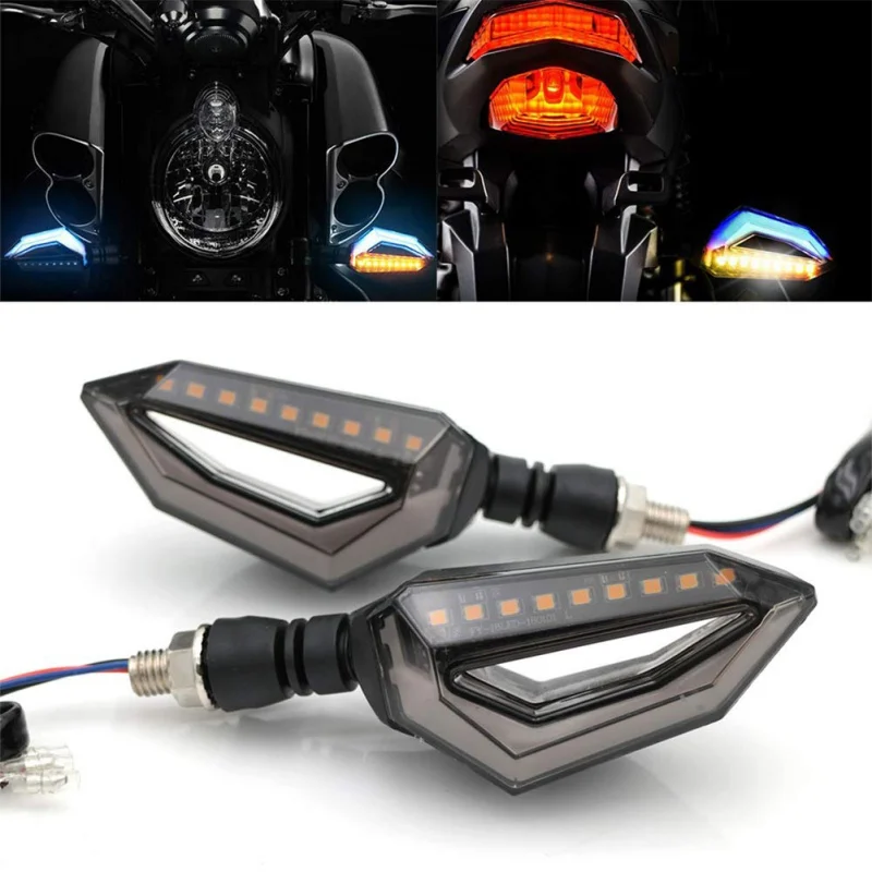 

2Pcs Universal Motorcycle Turn Signal Lights Blinker Bulb Amber Flasher Light 12V LED Turn Signals Blinker Front Rear Lights