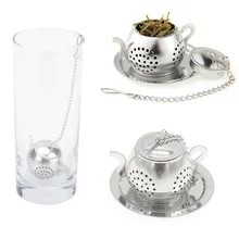 Чайный фильтр из нержавеющей стали чайный набор чайный инфузионный набор чайный горшок лоток специи травяной фильтр чайный Инструмент Кухонные инструменты