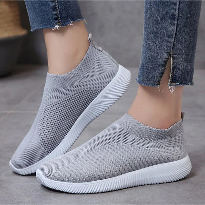 النساء الأحذية تنفس الربيع الصيف أحذية مفلكنة للنساء رياضة الانزلاق على Flyknit حذاء كاجوال لينة شقة المشي الأحذية النساء الأحذية تنفس الربيع الصيف أحذية مفلكنة للنساء رياضة الانزلاق على Flyknit حذاء كاجوال لينة شقة المشي الأحذية