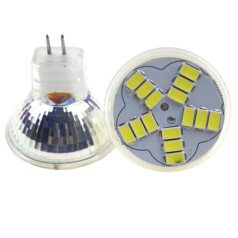 Светодиодная лампа MR11 5730 SMD со стеклянным корпусом 12 В 24 переменного/постоянного