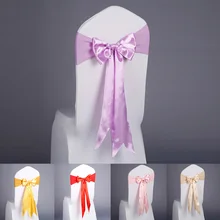 Подвязка из спандекса для стула на день рождения, свадебное кресло, пояс с бантом, эластичная лента на стул, повязки на спинку для свадебной вечеринки, церемония банкета, Декор