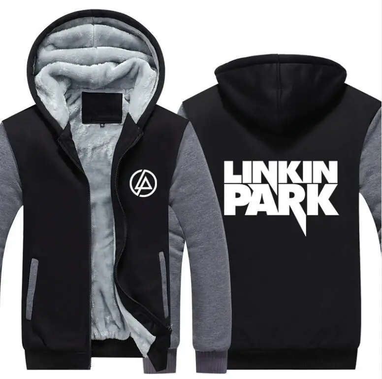 

Cotton Hoodies Linkin Park men/women Printed Sweatshirts Warm Men Jackets Casual Zipper Hoodies Winter Thicken Fleece Coats.