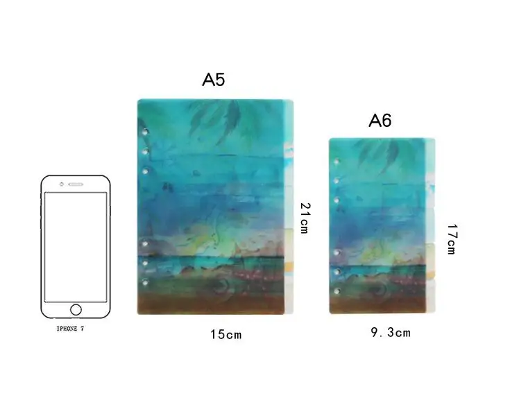 Летний пляж милый разделитель, 6 шт./компл. вкладыш A5 A6 путешествия блокнот страницы индексный разделитель, PP связующий дневник DIY аксессуар