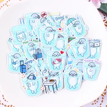 

40pcs Self-made Cartoon Cute Cup Seals Scrapbooking Stickers Fruits DIY Craft Sticker Pack Photo Albums Diary Decor