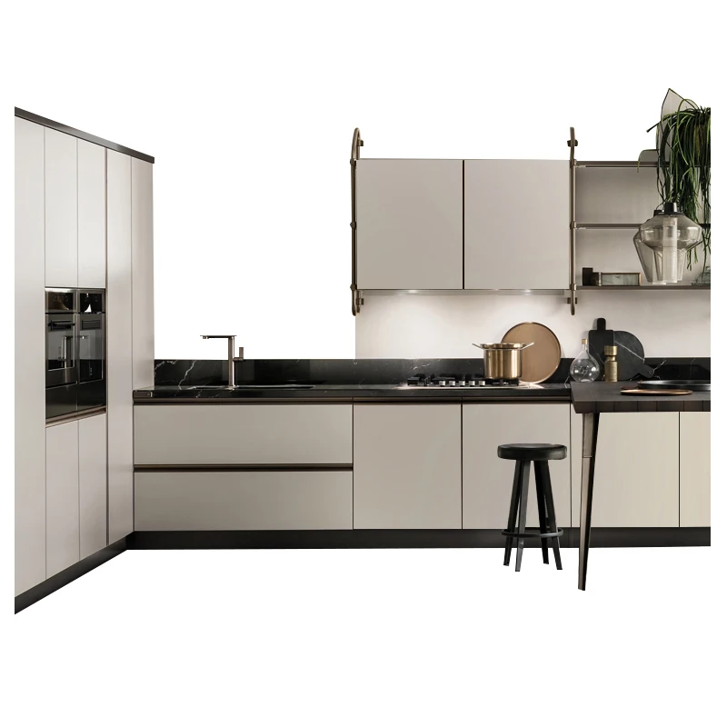 Меламиновая Водонепроницаемая кухонная мебель, современный роскошный кухонный шкаф/базовый шкаф/настенный шкаф