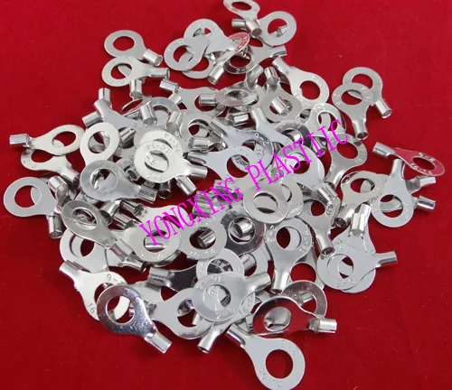 

freeshipping 100 piece/lot RNB1.25-3 4S 5S 6 810 RNB2-3 4 5S Naked ring terminal 22-14AWG(.5-2.5mm2) cable Butter connector