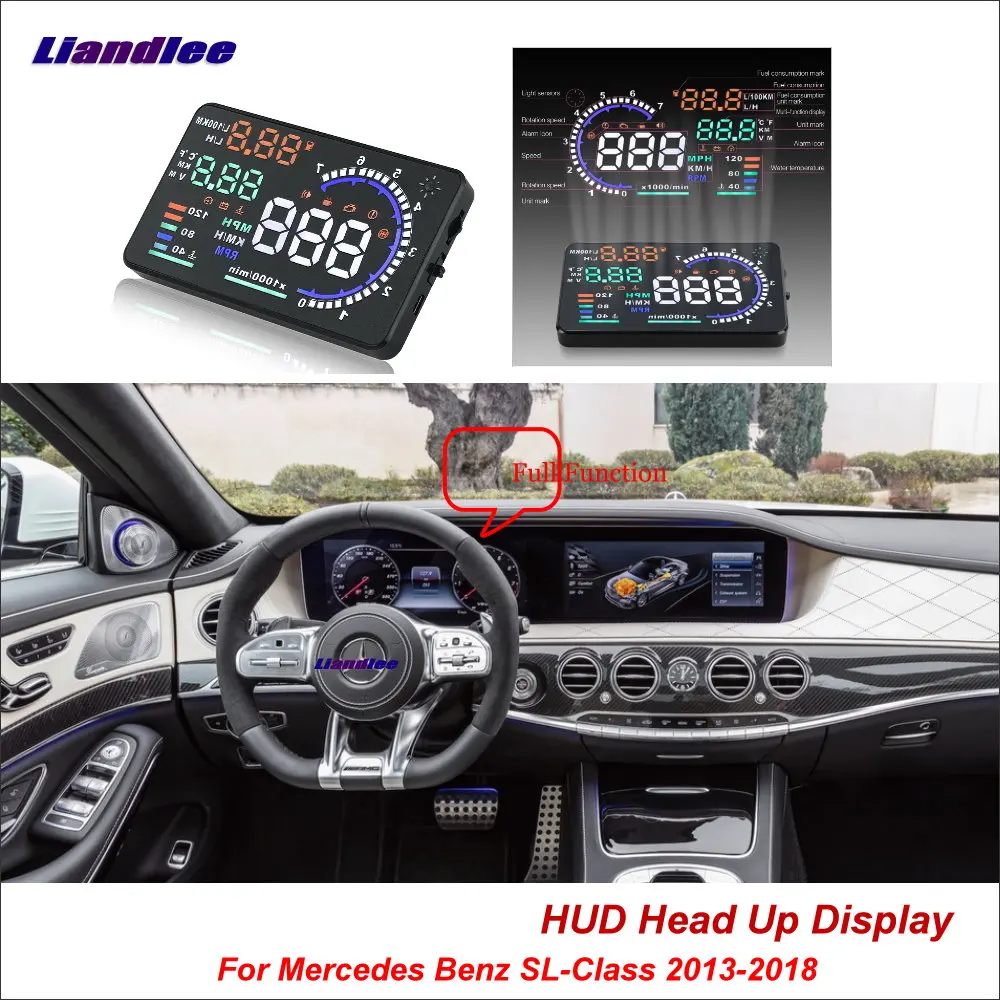 

For Mercedes Benz SL-Class 2013-2018 OBD Safe Driving Screen Car HUD Head Up Display Projector Refkecting Windshield