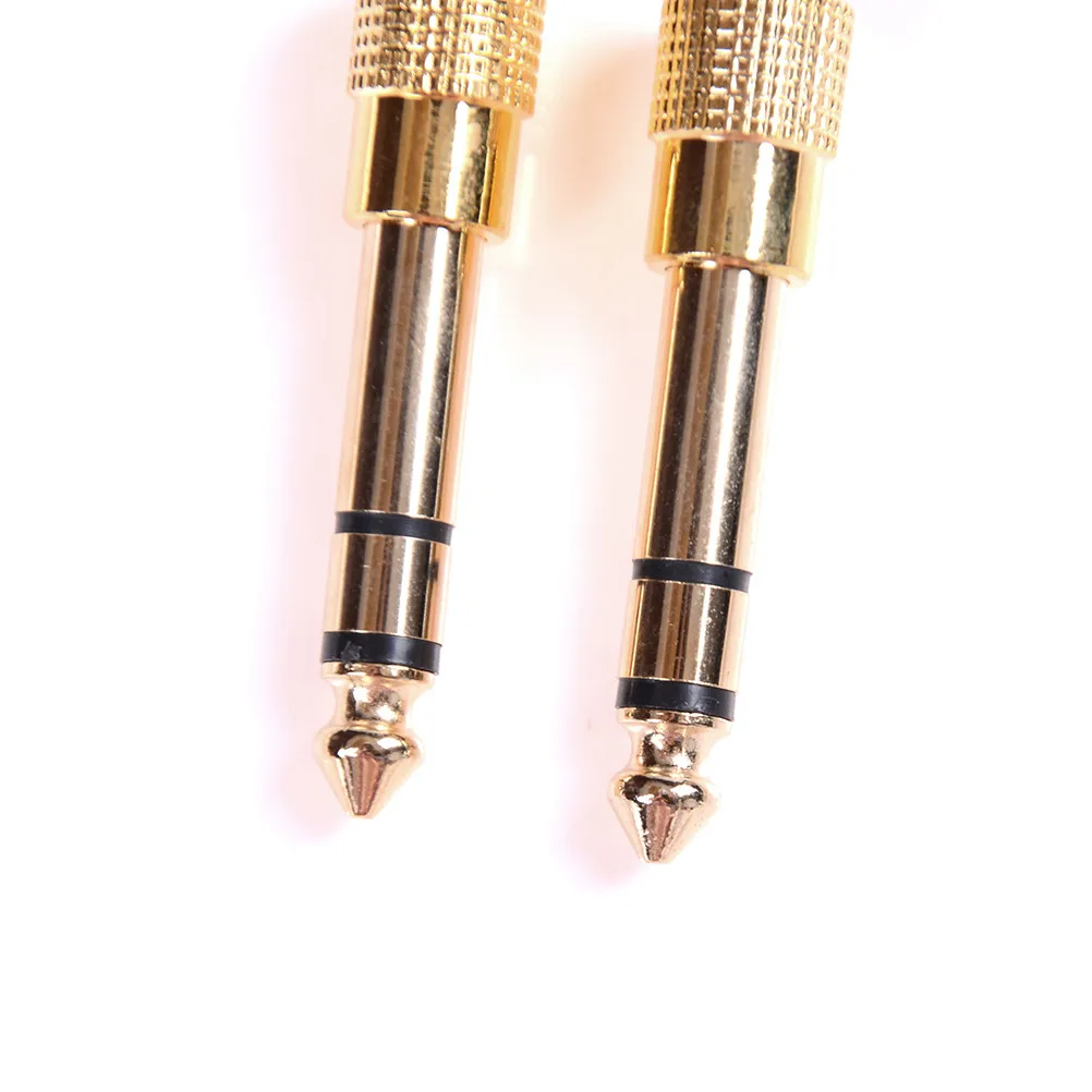 

6.5mm to 3.5mm Male to Female Jack Plus Stereo Headphone Audio Adapter 6.5 3.5 Converter Gold Music MP3 Audio Converter 2Pcs