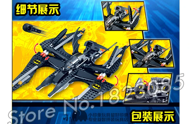 336pcs Super Heroes Batman Movie Batwing Battle Joker's Aerial Assault 7112 Model Building Blocks G
