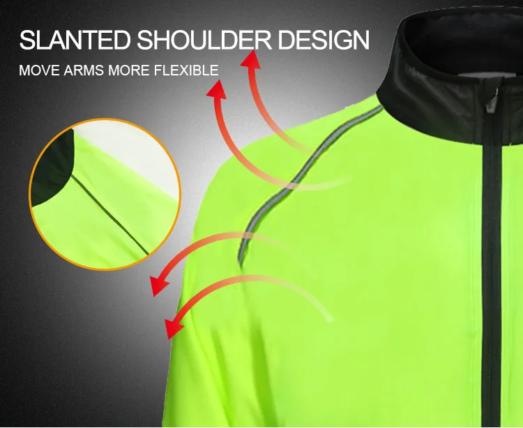 WOSAWE водонепроницаемые мужские куртки для велоспорта высокая видимость ветровка велосипедная спортивная одежда Светоотражающая защита от дождя Велосипедное пальто