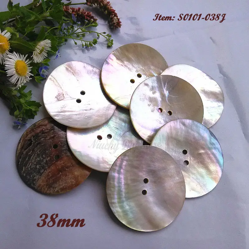 Natural buttons 50pcs 38mm ( 60L ) large akoya shell buttons for sewing ...