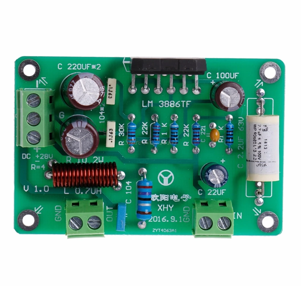 LM3886TF Hi-Fi подойдет как для повседневной носки, так 68 Вт 4 ohm Audio Мощность Плата усилителя AMP 50 Вт/38 Вт 8 Ом в сборе