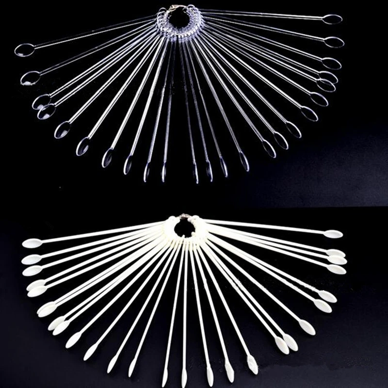 

Nail Art Tips Sticks False Display Practice Fan 100pcs Spoon Shape Polish Gel Swatches Color Sample Equipment Manicure Tools