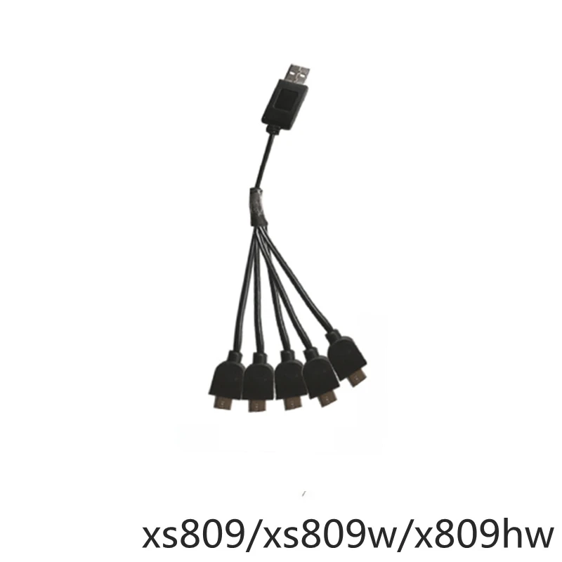 1 For 5 Charger For Visuo Xs809 Xs809w Xs809hw Multi-charging Cable Rc Drone Spare Parts Helicopter Accssory Dron Kits charging cable 1 for 5 battery charger for syma x5hw x5hc rc drone accessories spare parts helicopter quadcopter kits