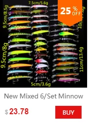 30 шт./лот рыболовные приманки жесткие приманки 30 цветов микс Minnow Lure и VIB Bait Crankbait пластиковые рыболовные снасти Pesca