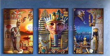 

Egyptian pharaoh 3Pcs 5d Diamond Painting Cross Stitch Kits Full Diamond Mosaic Diy Diamond Embroidery Wall Sticker Home decor