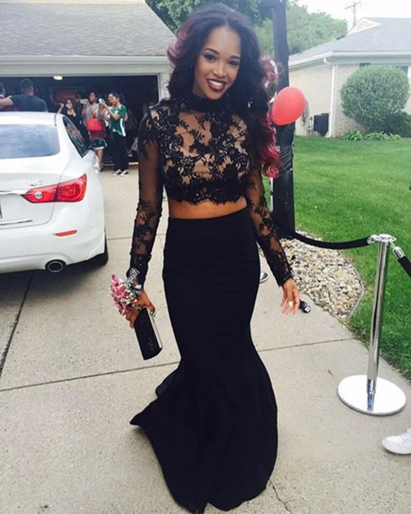 2 piece lace mermaid dress black images 2 piece lace mermaid dress black images