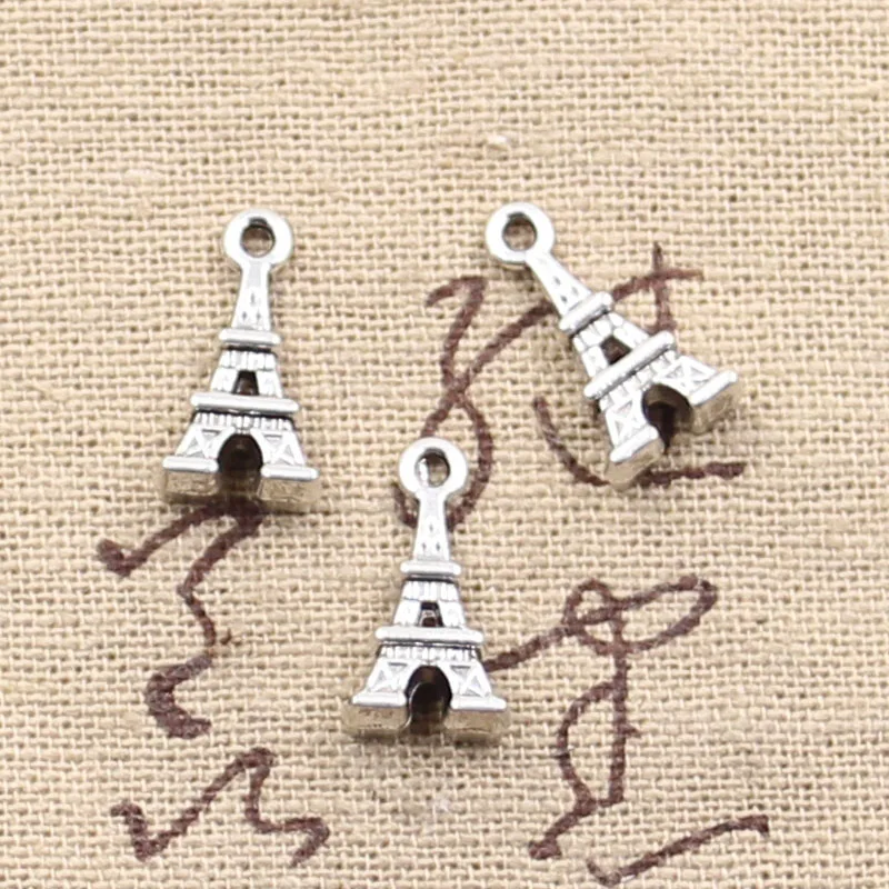

12pcs Charms eiffel tower paris 15x8mm Antique Making pendant fit,Vintage Tibetan Silver Bronze,DIY bracelet necklace