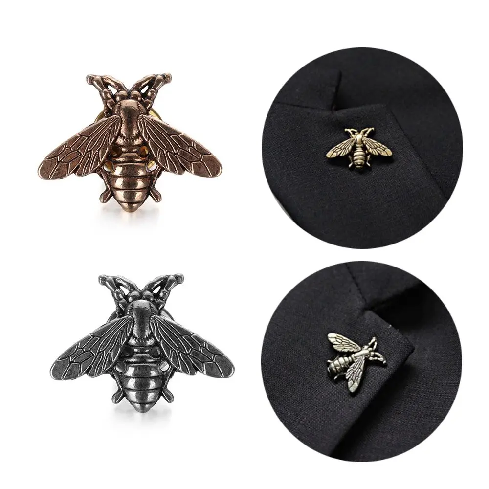 

1Pair High-grade Vintage Cute Small Fresh Bees Brooch Gold & Silver Small Bee Brooch Pins For Men Women Pin Fashion Jewelry