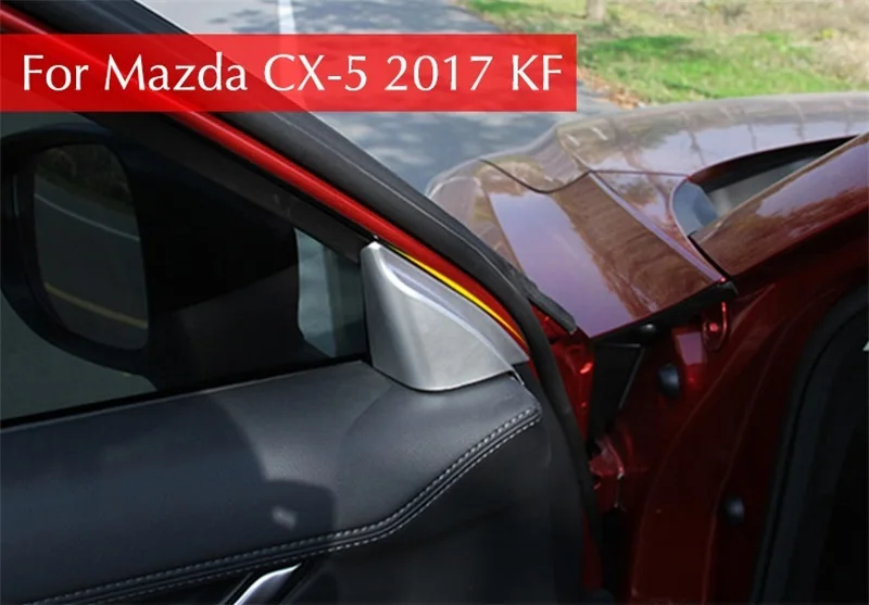 Для Mazda CX5 CX-5 ABS внутренние окна столб Post Динамик внутренняя Треугольники Крышка Trim Garnish Безель планка стиль